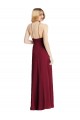 Affordable A-Line High Neck Soft Chiffon Long Dark Green Semi Formal Evening Dress Canada